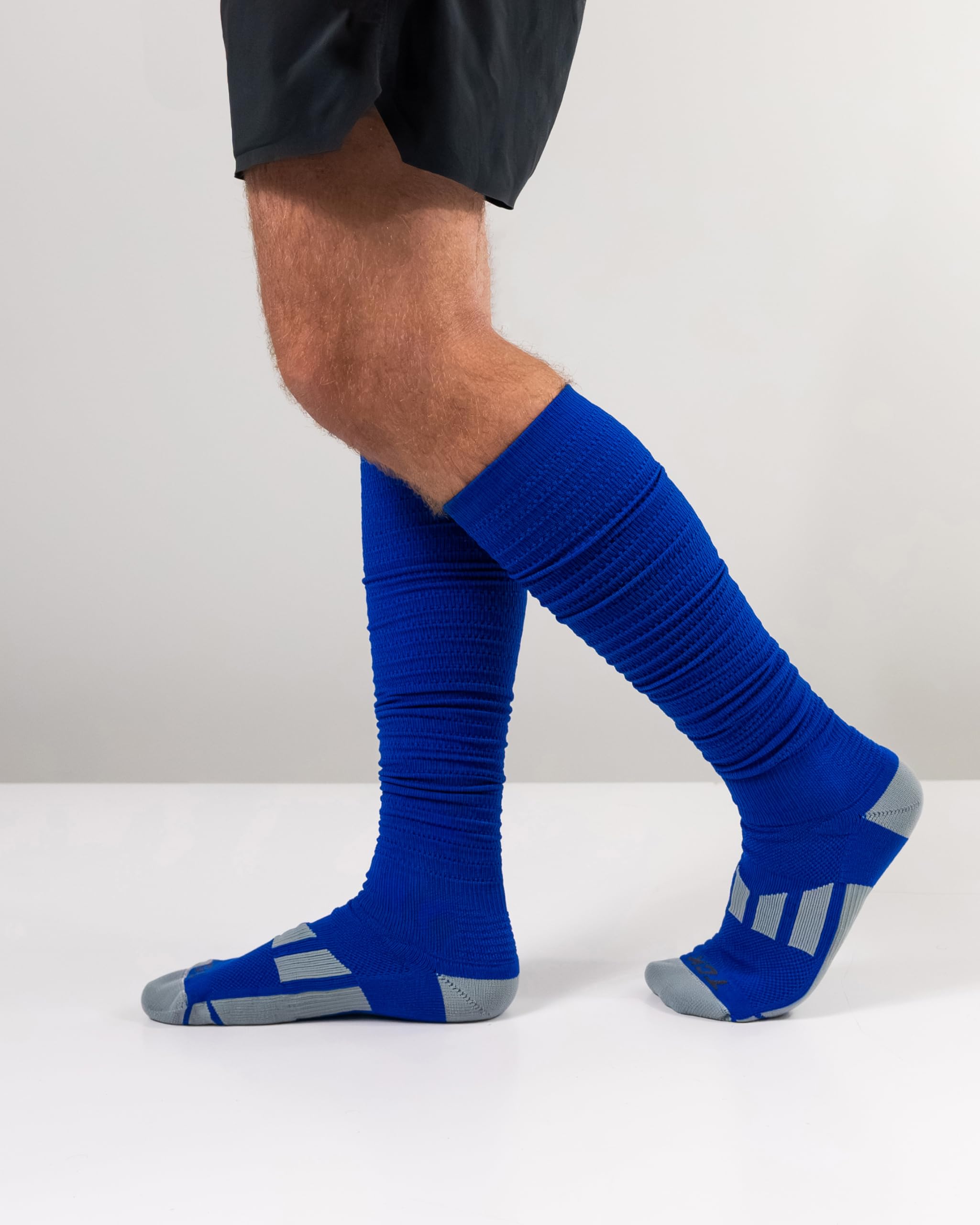 Calcetines de fútbol pre-apretados, extra largos que absorben la humedad sobre la pantorrilla para jóvenes, niños y hombres, fabricados en Estados Unidos