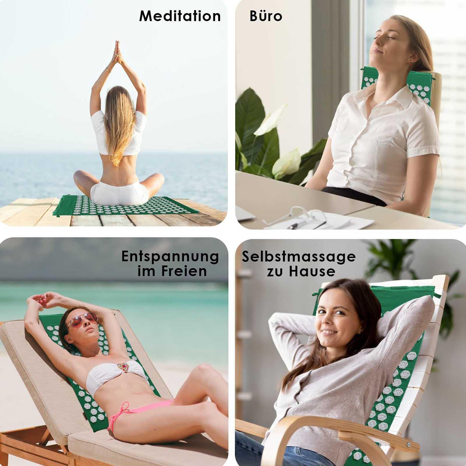 Masaje de acupresión | Colchoneta de Punto de presión portátil con Lotus Strike - Colchoneta de Masaje Colchoneta de presión Relajación Muscular Alivio del estrés Almohada de Masaje Regalo de relaja