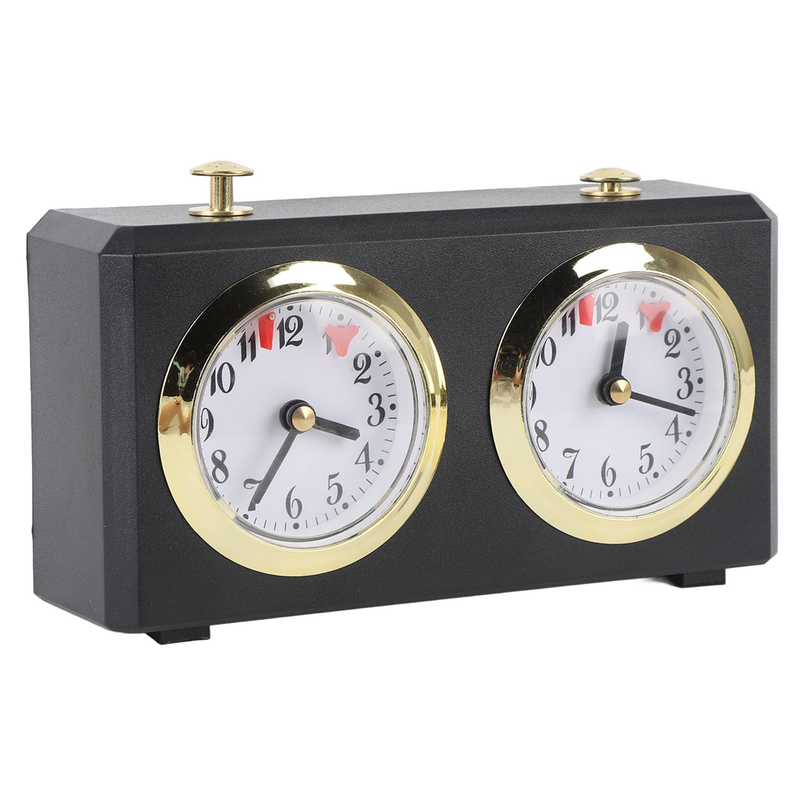 Tbest Orologio da Scacchi Meccanico Orologio da Scacchi Analogico Vintage Grandi Quadranti Meccanismo di Carica Competizioni Weiqi