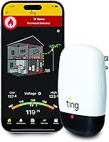 Ting Electrical Fire Prevention Sensor & 1-Year Service | Detects Arcing Faults, Prevents 80% of Home Electrical Fires | Easy Plug-In Setup