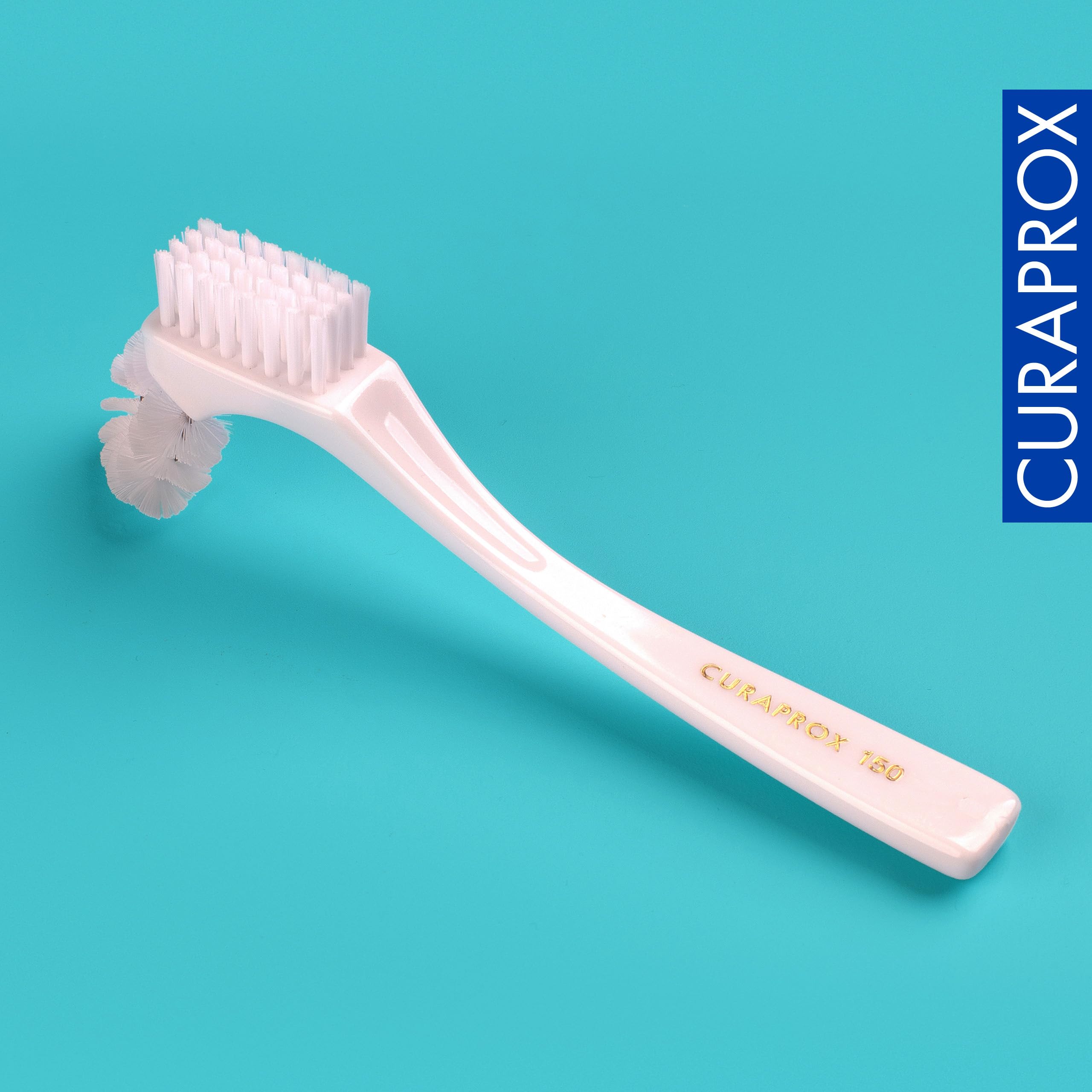 Curaprox BDC Juego de Limpieza Kit de Cuidado Completo para Dentaduras Postizas y Retenedores/Incluye Gel Diario, Concentrado Semanal, Cepillo y Caja de Limpieza/Hecho en Suiza