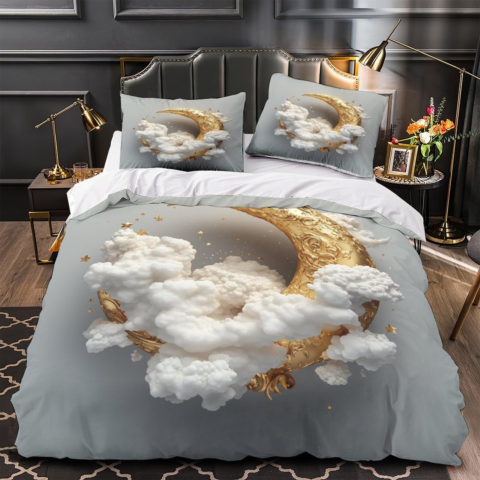 Housse de Couette Céleste Fantastique en Microfibre pour Chambre Adulte Cosy