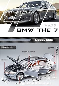 BMW 7 Series ミニカー シルバー Scale Finished Model Car 1/24 for BMW 7 Series ミニカー シルバー Scale Finished Model Car 1/24 for