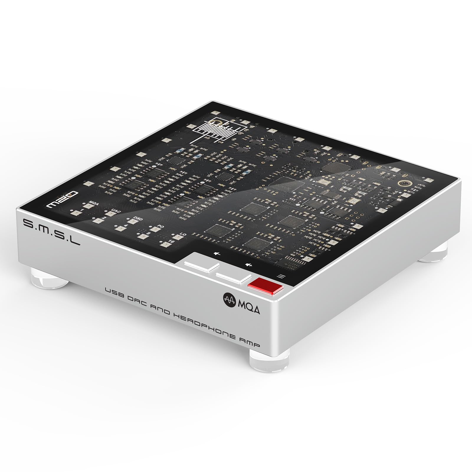 LIN.LIN.LIN SMSL M20 MQA Headphone Amplifier USB 1.1 USB 2.0, XMOS XU316 & 4*CS43131 Compact DAC 768kHz/32Bit DSD256 3.5mm/4.4mm Headphone Amp 5 PCM Filters for PS5/SW/PC(Silver)-picture-14