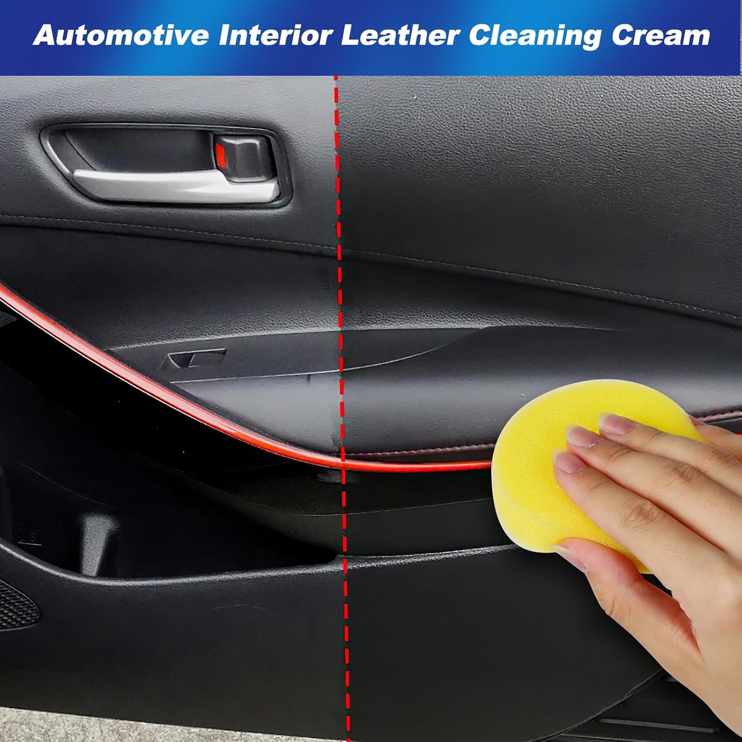 JICOOT Leather Care Cleaning Paste & Conditioner Kit, Automotive Interior Leather Cleaning Cream, Multifunctional Leather Cleaning Cream for Furniture, Footwear, Purses & Bags, Car interiors & Bikes 4
