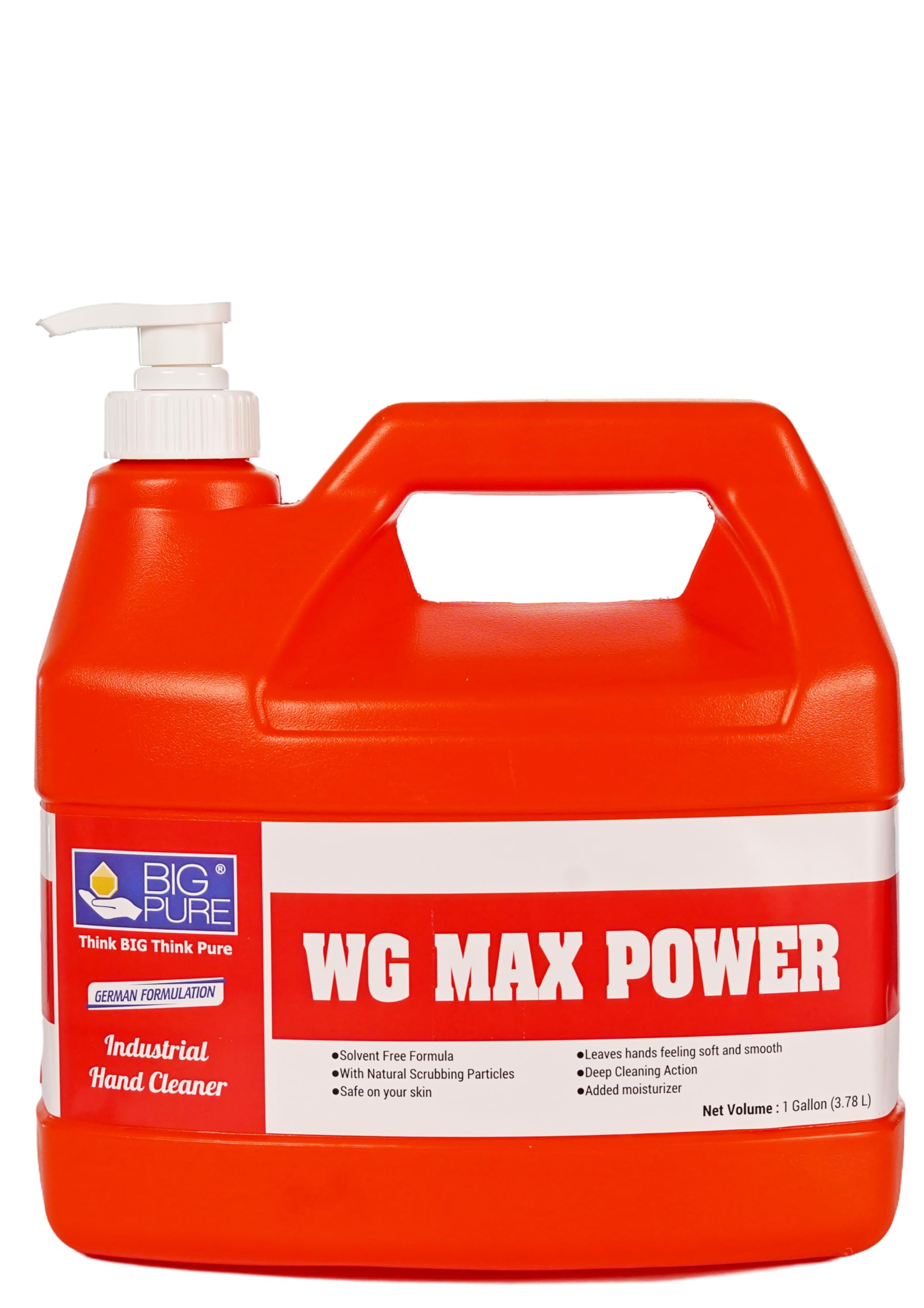 BIG Pure WG MAX POWER Industrial Hand Cleaner, 3.78L, Solvent-Free Formula with Natural Scrubbing Particles-image-33