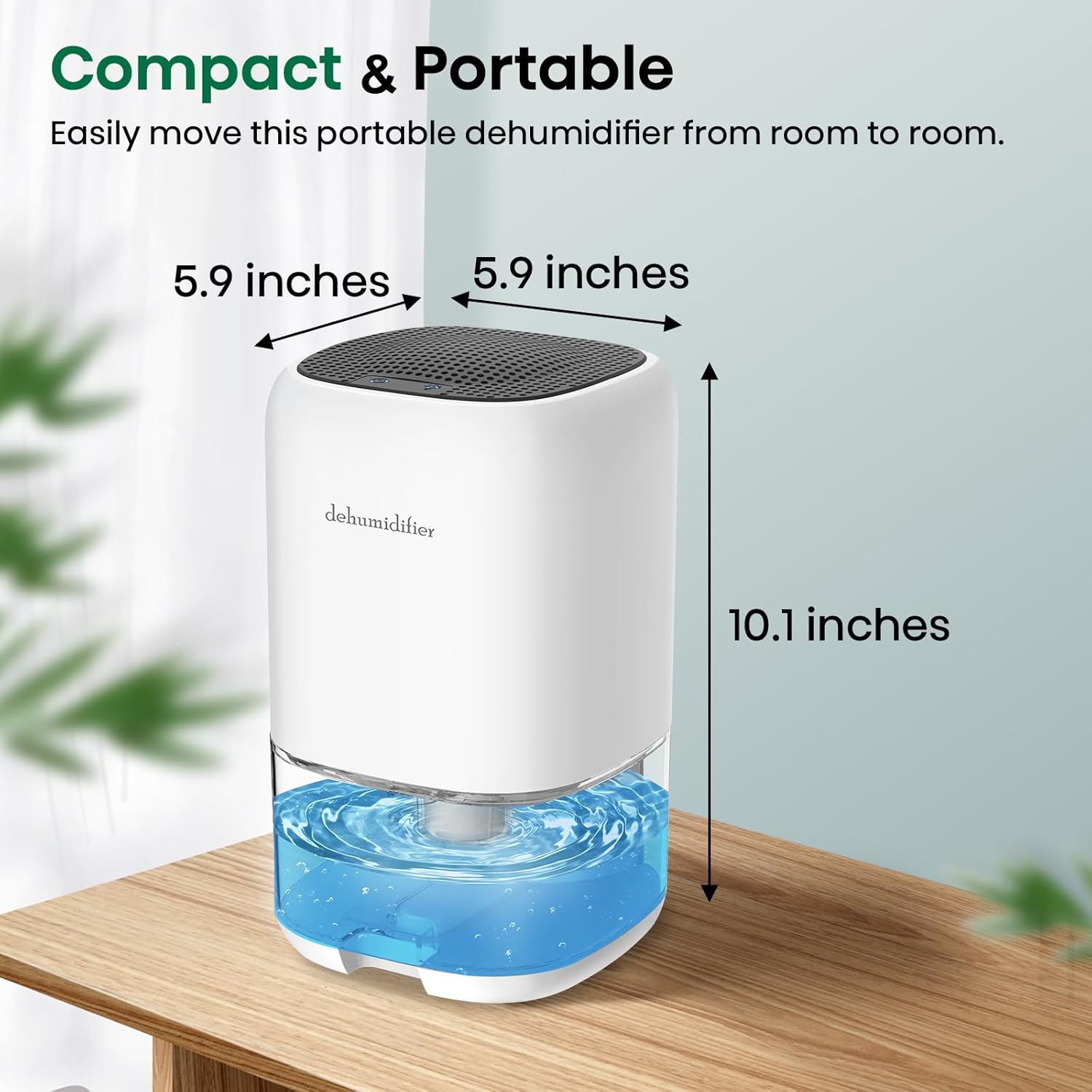 Dehumidifier, 35 OZ Small Dehumidifiers for Room for Home, Quiet with Auto Shut Off, Portable Dehumidifier for Bedroom (280 sq. ft), Bathroom,RV,Closet Colorful Moisture Absorbers Dehumidifiers, White