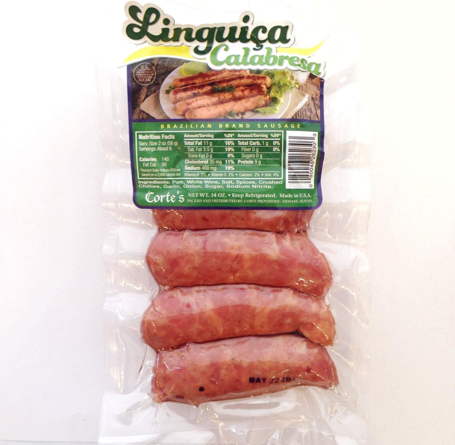 Amazon.com : Sausage Corte's - Linguica Portuguese Brand Sausage ...