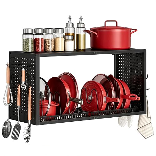 CHOEZON 3 in 1 Pot Rack Wall Mounted, 31 In