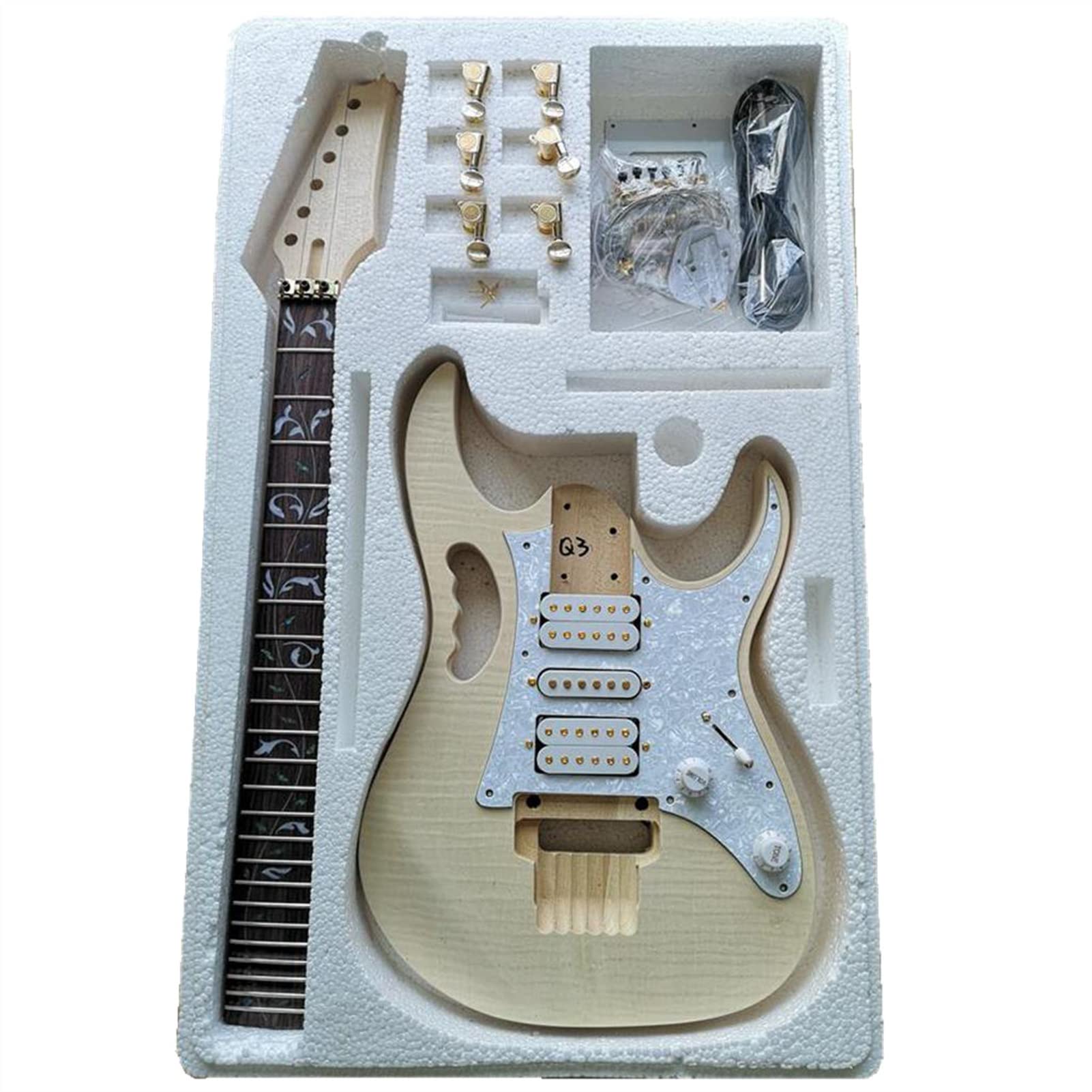 TSTS Majsterkowanie Zestaw Do Gitary Elektrycznej Zestaw Niedokończony Zestaw Handcraft Gitara Elektryczna Do Gitary Basswood Maple Ciało Niedokończona gitara korpus