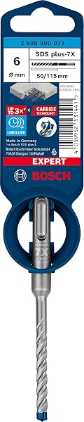 Bosch Professional 1x Broca para martillo Expert SDS plus-7X (para Hormigón armado, Ø 6.00 x 115 mm, accesorios Martillo perforador rotativo) - 2