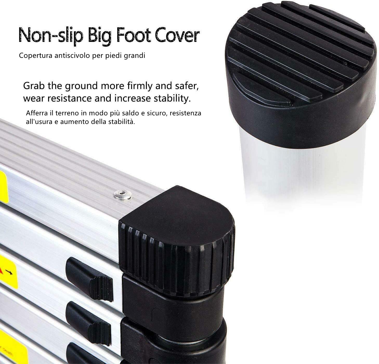 Scala A Libretto VEVOR Alluminio Estensibile 335 Cm - Portatile Per Camper, Casa E Lavoro - Foto 10