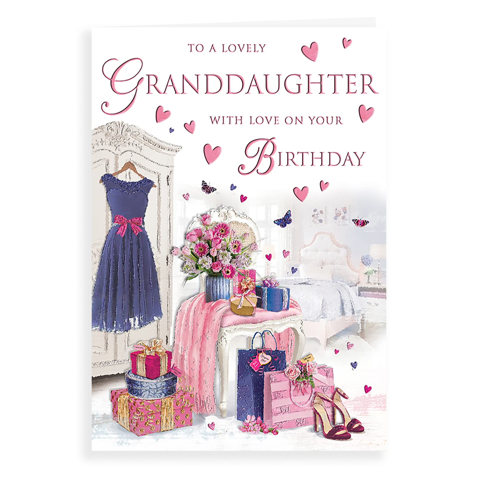 Traditional Birthday Card Granddaughter - 9 x 6 inches - Regal Publishing