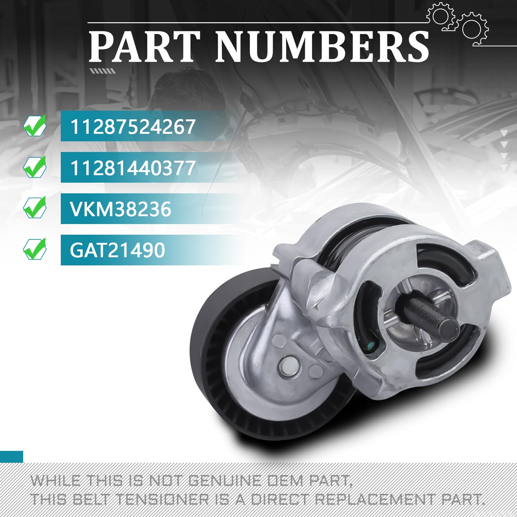 Amazon.com: IRONTEK 11287524267 Belt Tensioner Pulley Assembly fit 