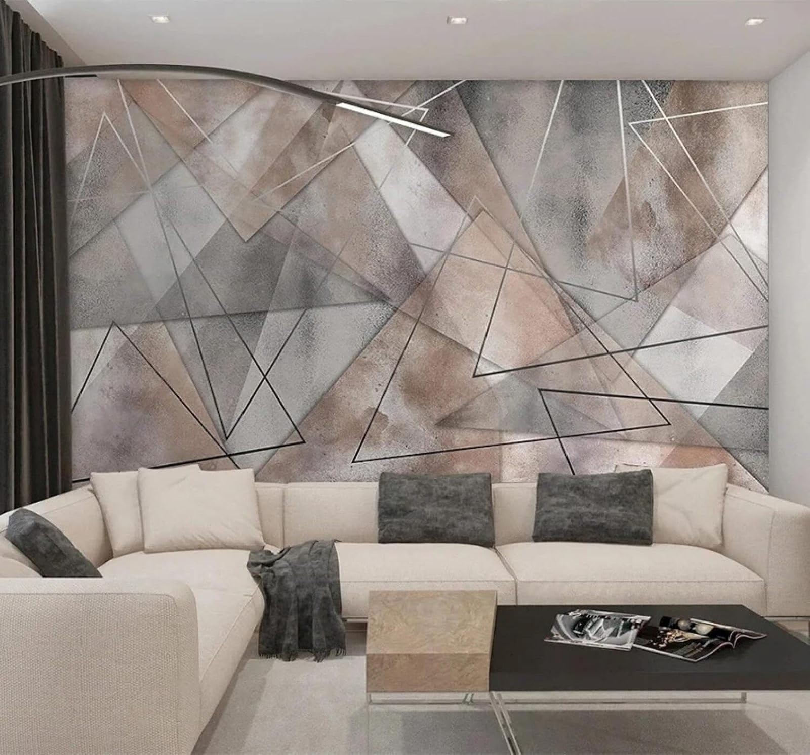 XLMING Abstract Retro Three Dimensional Geometric Unique 3D Wallpaper Luxury Home Dining Decor Paste Sofa Living Room The Wall for Bedroom Mural-400cm×280cm