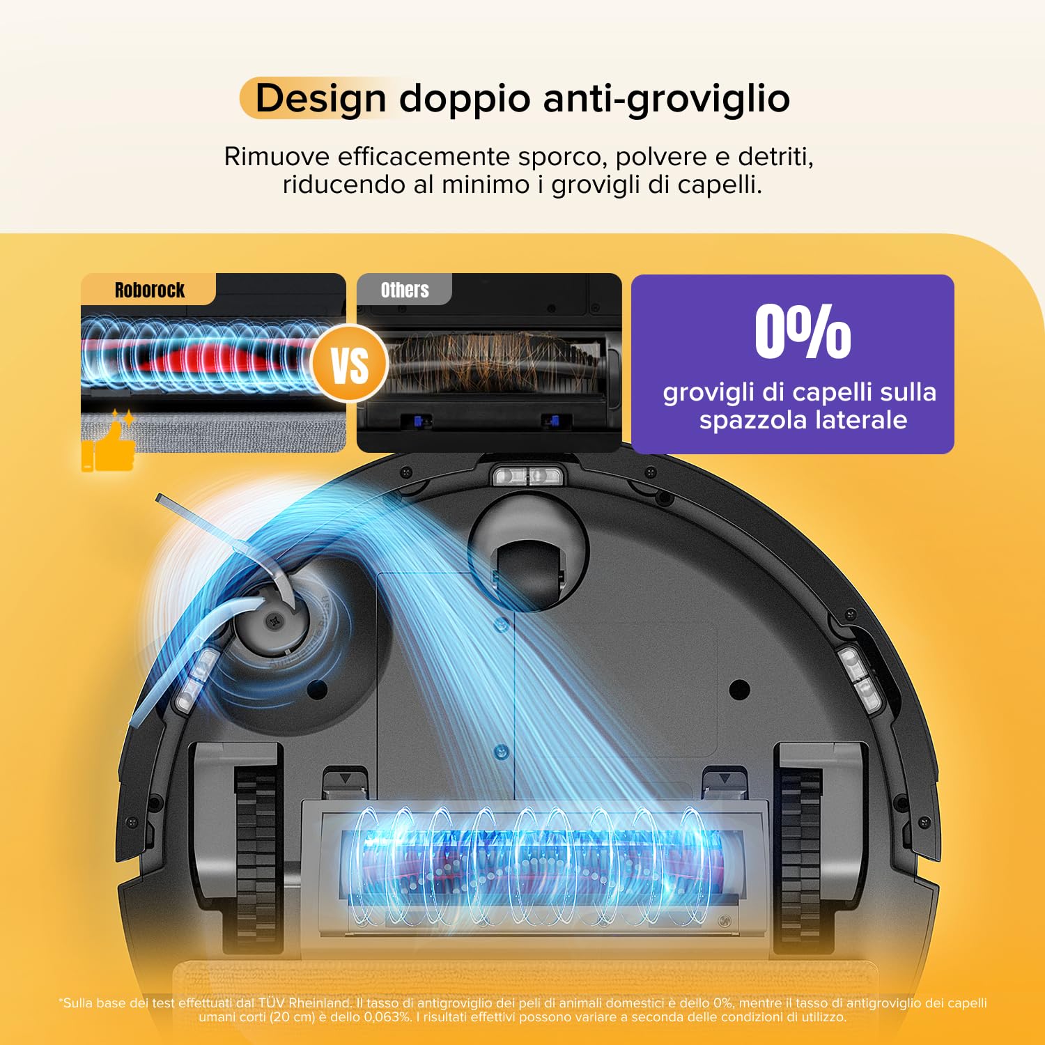 roborock Q7 M5 Set Robot Aspirapolvere Lavapavimenti con Mappatura, 10.000 Pa, Anti-groviglio, Quantità d'acqua Regolabile per il Lavaggio, Auto Boost sui Tappeti, Controllo APP, Nero