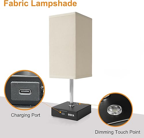 Miniatura 3 de comzler Paquete de 2 lámparas de mesa, lámpara inalámbrica recargable con 4400 mAh portátil de 3 niveles de brillo y atenuación continua, lámpara