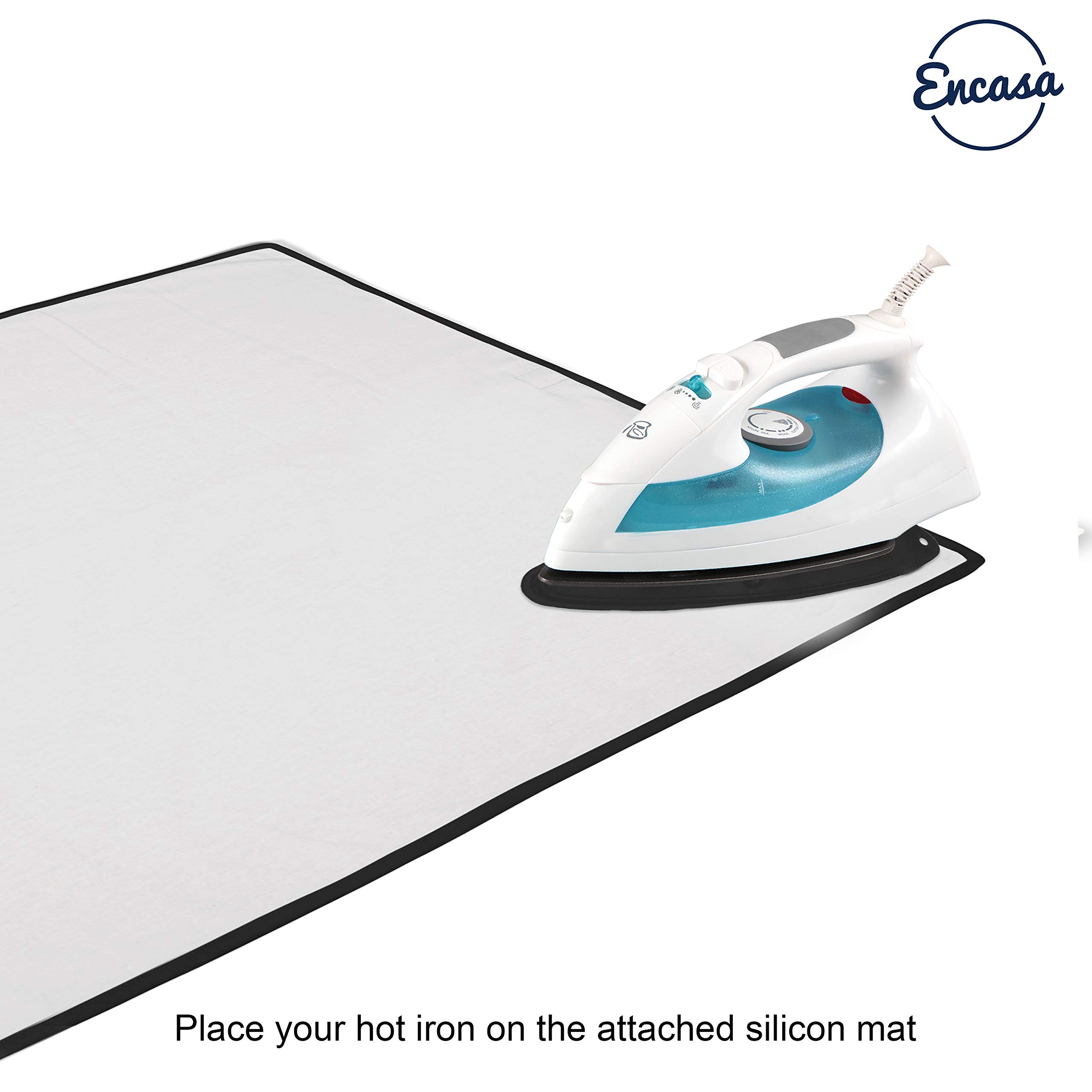 Encasa Homes Ironing Mat/Pad Metallic Silver (Large 27 x 20 inch