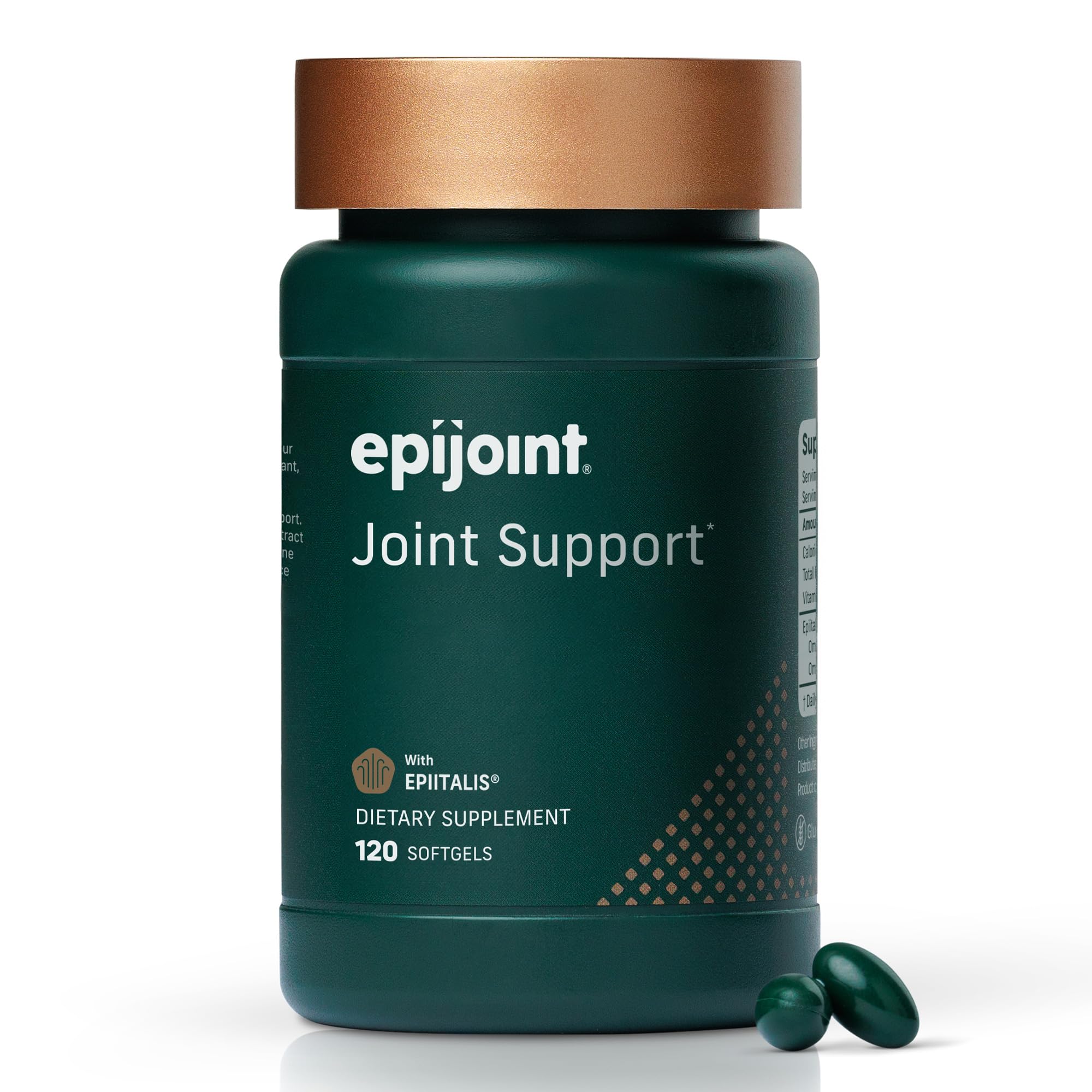 EPIJOINT - Apoyo articular: favorece la movilidad y la osteoartritis. Puede ayudar a reducir la inflamación gracias a su fórmula patentada Epiitalis. 120 cápsulas.