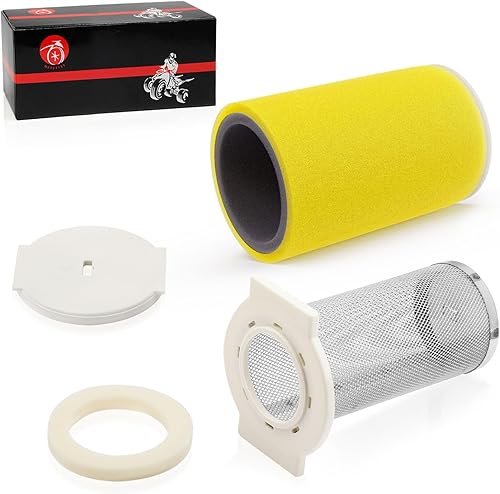 Kit de filtro de aire, guía y tapa final para Yamaha Big Bear 350 Moto-4 250 350 Timberwolf 250 YFB250 1987-2000 Kodiak 400 YFM400FW 1993-1999