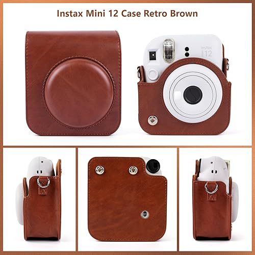 Miniatura 2 de MUZIRI KINOKOO Funda protectora para Fuji Instax Mini 12, funda protectora para Fujifilm Instax Mini 12 bolsa de transporte de color sólido Bolsa de