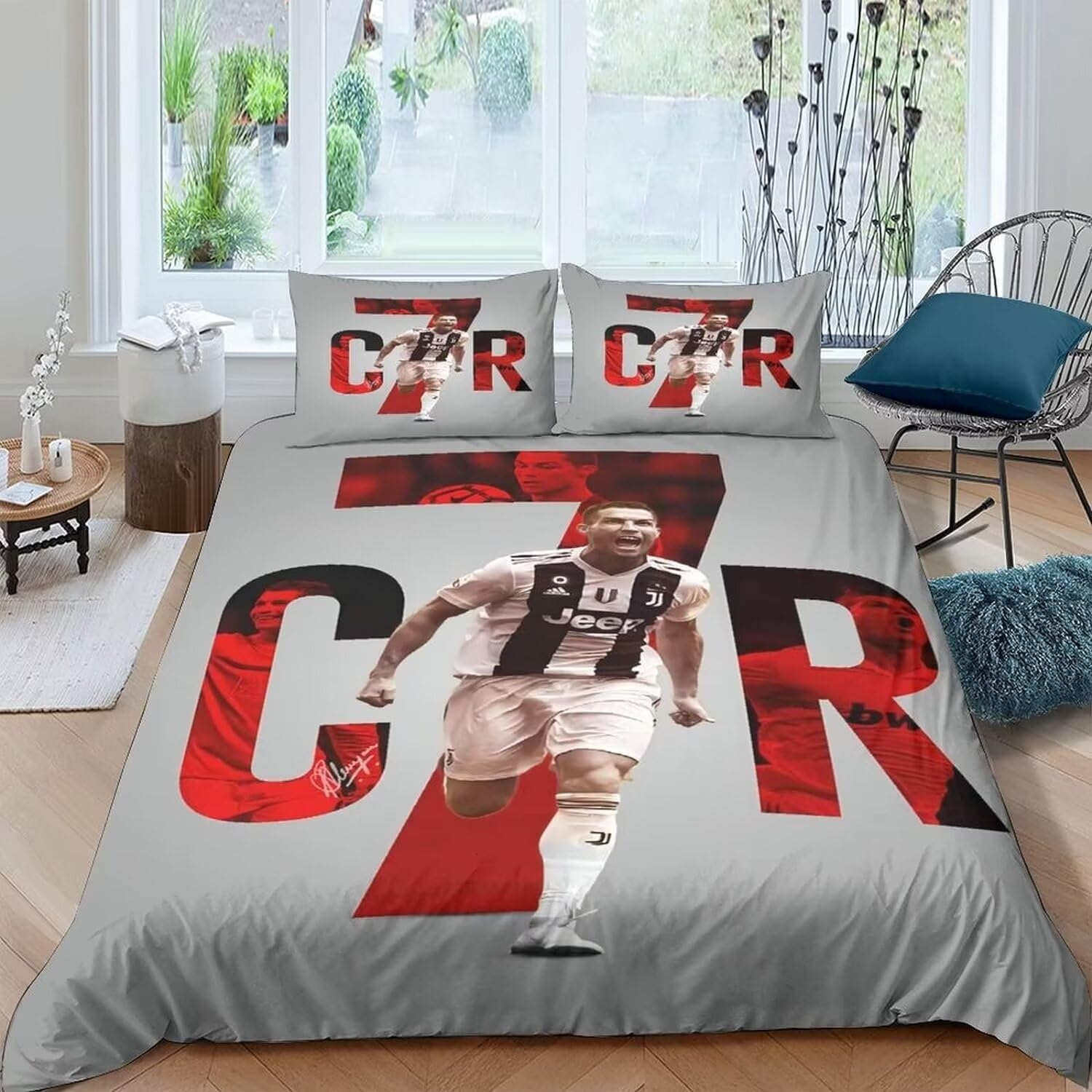 Shaari Duvet Cover Set Soft Lightweight Microfiber 3 Piece Bedding Set with 2 Pillowcase Kids Quilt Cover with Zipper Closure King 230 x 220 cm