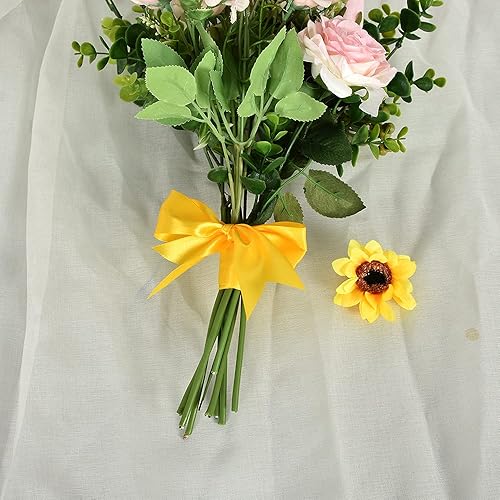 Vista 35 de TONIFUL - Listón de satén de color liso, para envolver regalos, sillas, día de San Valentín, boda, fiesta de cumpleaños, cabello, costura floral, 1