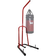 Ringside Prime Heavy Bag Stand, FreeStanding Steel Frame Supports 100 lb Bags with 3 Stability Pegs, Full 180 Access, Easy Setup for Home or Gym, with or Without Speed Bag Platform