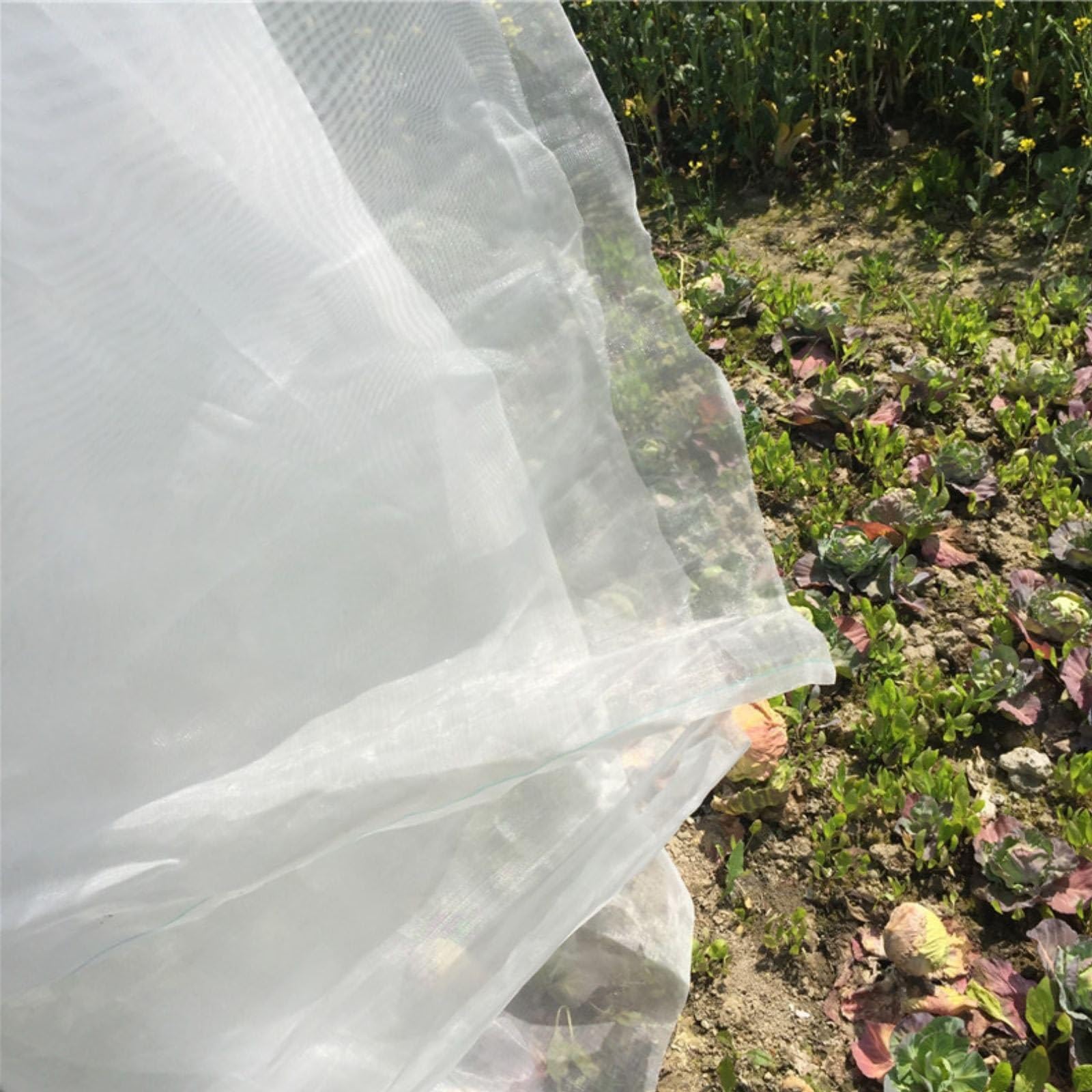 Red antipájaros resistente a los rayos UV, 4 x 10 m, malla de jardín blanca transparente para una protección eficaz de las aves y red de jardín resistente a la intemperie