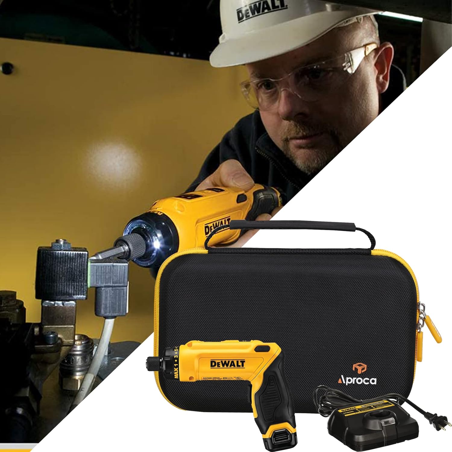 Aproca Hard Travel Storage Case, for DEWALT DCF682N1 / DCF680N2 8V MAX Cordless Screwdriver Kit