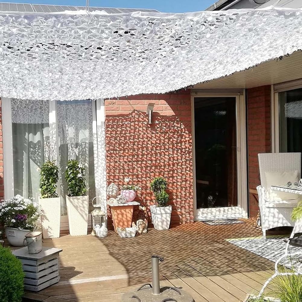 Osłona z siatki maskującej 3 x 5 m, 2 x 3 m, 3 x 3 m, 4 x 6 m, 8 x 10 m – ukrycie lasu do polowania, strzelania, aktywności wojskowych i na świeżym powietrzu