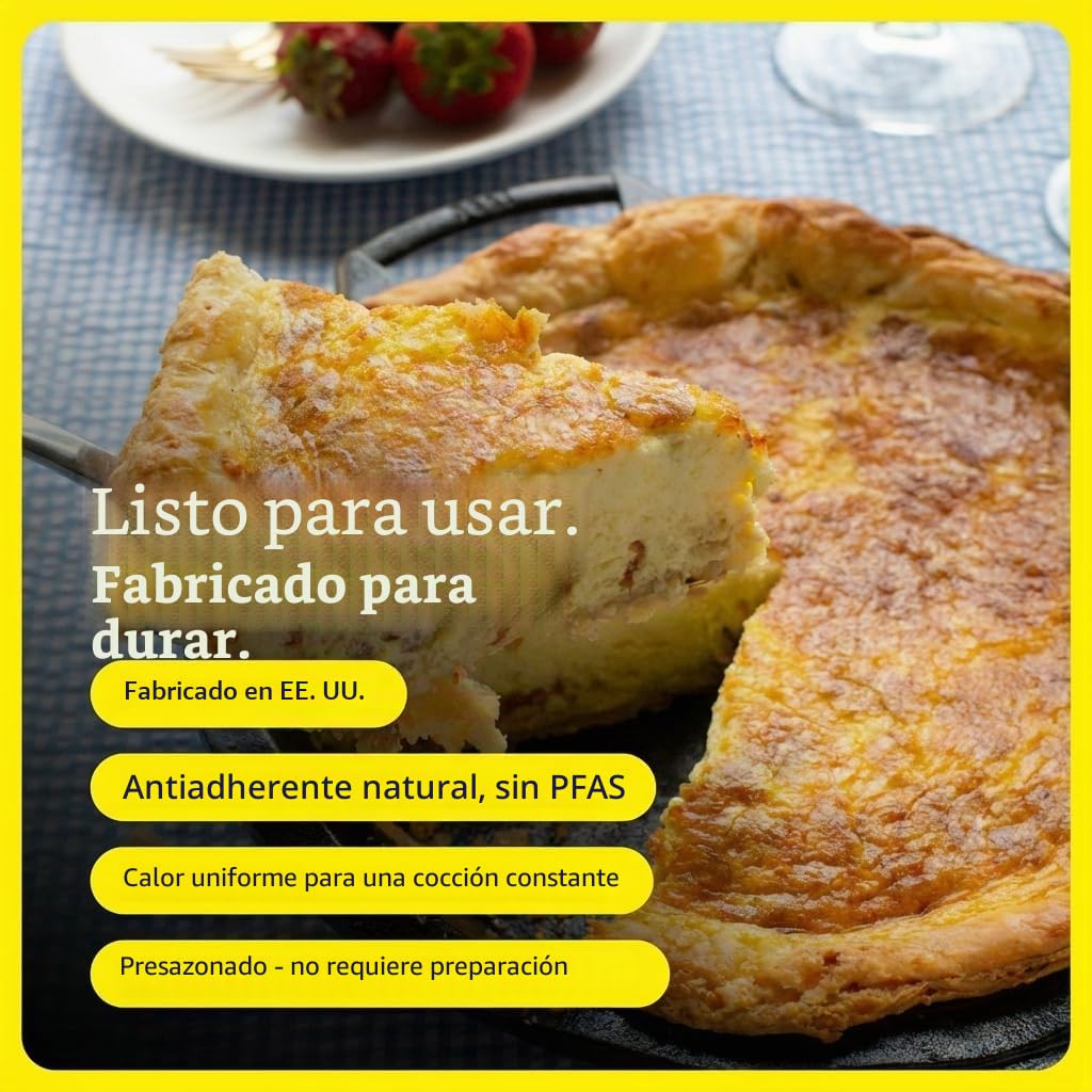 Lodge Molde de hierro fundido para tartas de 9 pulgadas