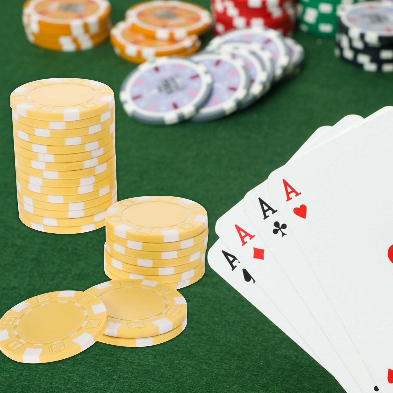 50 Stück Weiße Kunststoff Spielchips Rund zum Zählen und Lernen Praktisches Gaming Zubehör für Poker und Casinospiele