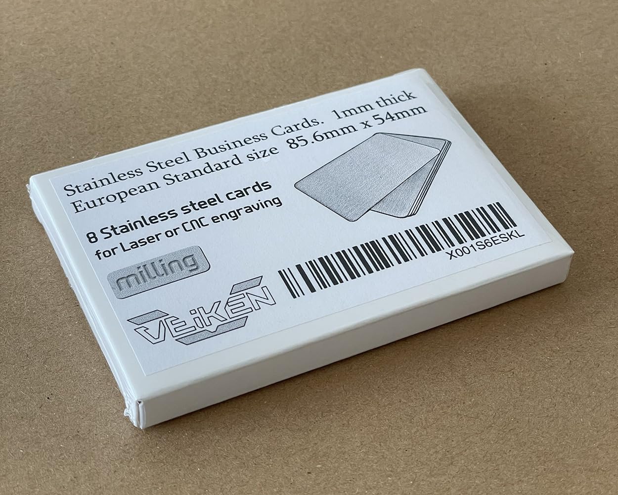 8 Biglietti Da Visita Acciaio Inox - 1 Mm, 85.6x54 Mm, Per Incisione Laser - Foto 6