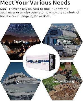 3000w Pure Sine Wave Inverter 12v to 220v Pure Sine Wave Inverter Car Power Converter 1 Ac Socket Car Power Converter 1000w 12-110v 1600W-60V 1600w 12V
