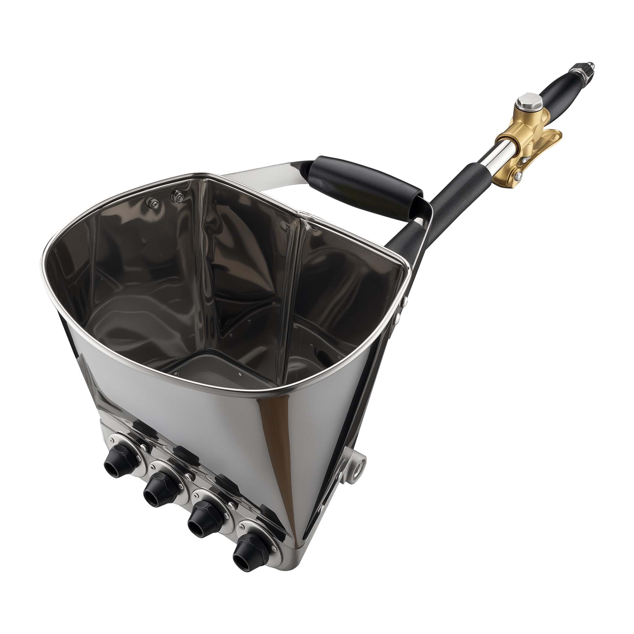 Wiltec Verputzmaschine 6-10 bar, Putzpistole mit 8 mm Düse, Mörtelpistole 3,7 l Trichter, Putzwerfer 72 cm, Putzmaschine Aluminium und Edelstahl