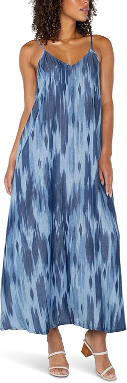 Spaghetti Strap Maxi Dress With Pockets