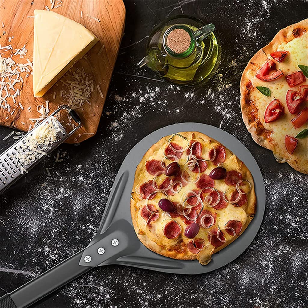 Szara łopata do skórki do pizzy twarda anodowana aluminiowa łopatka do pizzy Borad metalowa łopatka do pieczenia ciasta akcesoria do 7/8/9 cala (rozmiar: 9 cali) (7 cali)