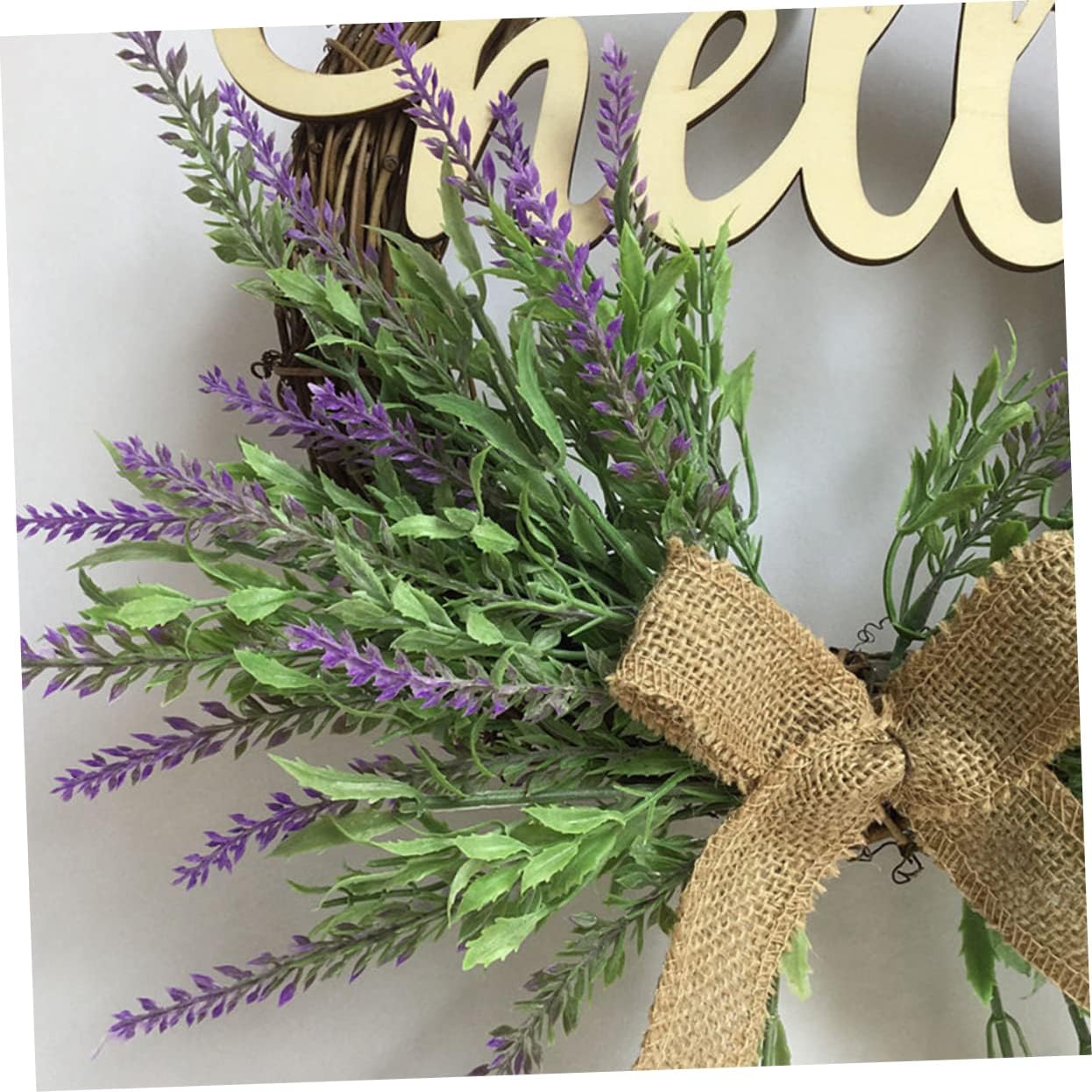 Hello Garland Purple Lavender Flower Artificial Wreath Simulated for Household Decor