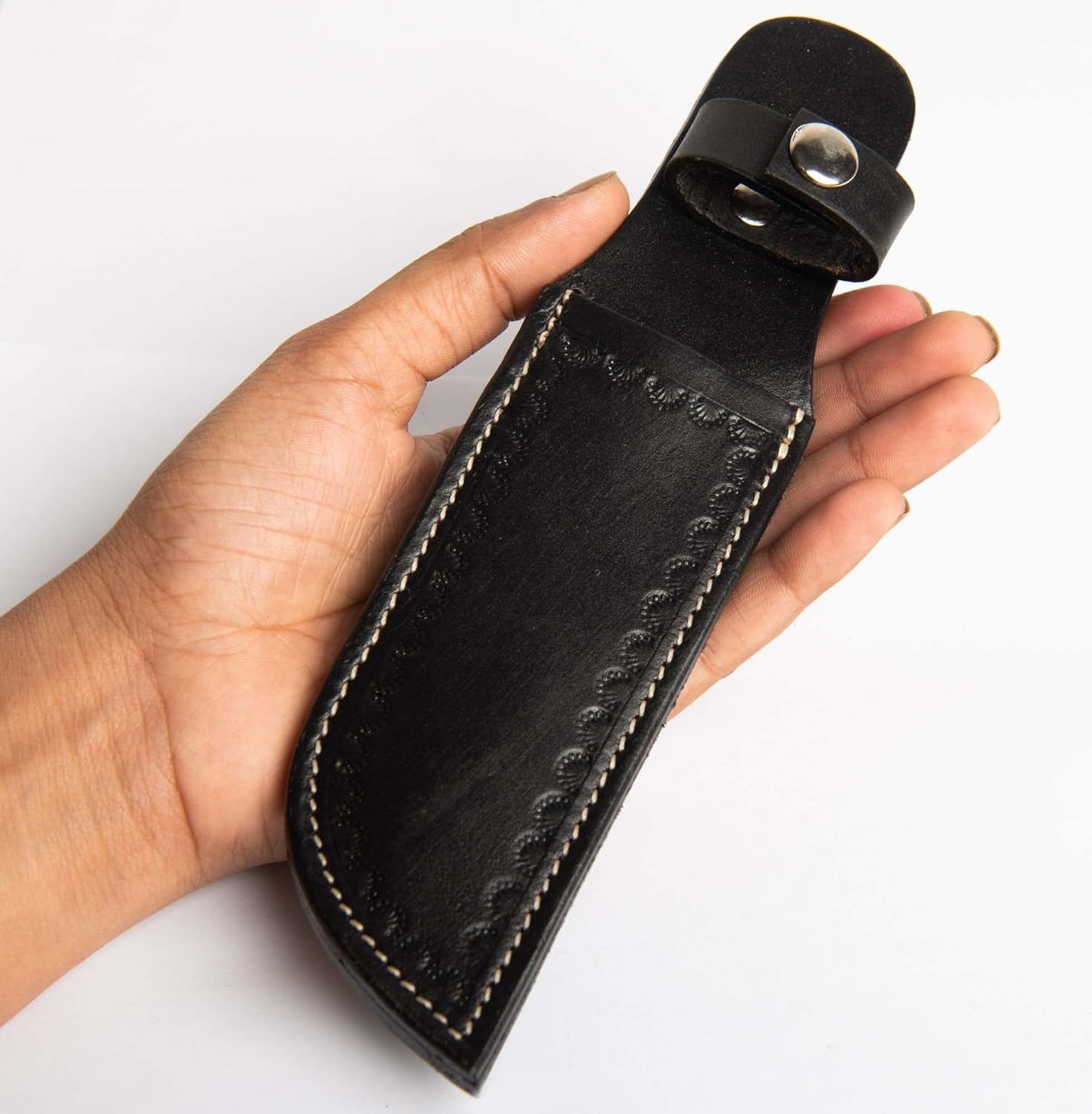 Hulara Genuine Leather Knife Sheath – Handmade Leather Knive Holder with Belt Loop, Fits 4-10" Blade – Fixed Blade Knife Sheaths, Knifes Scabbard for Belt