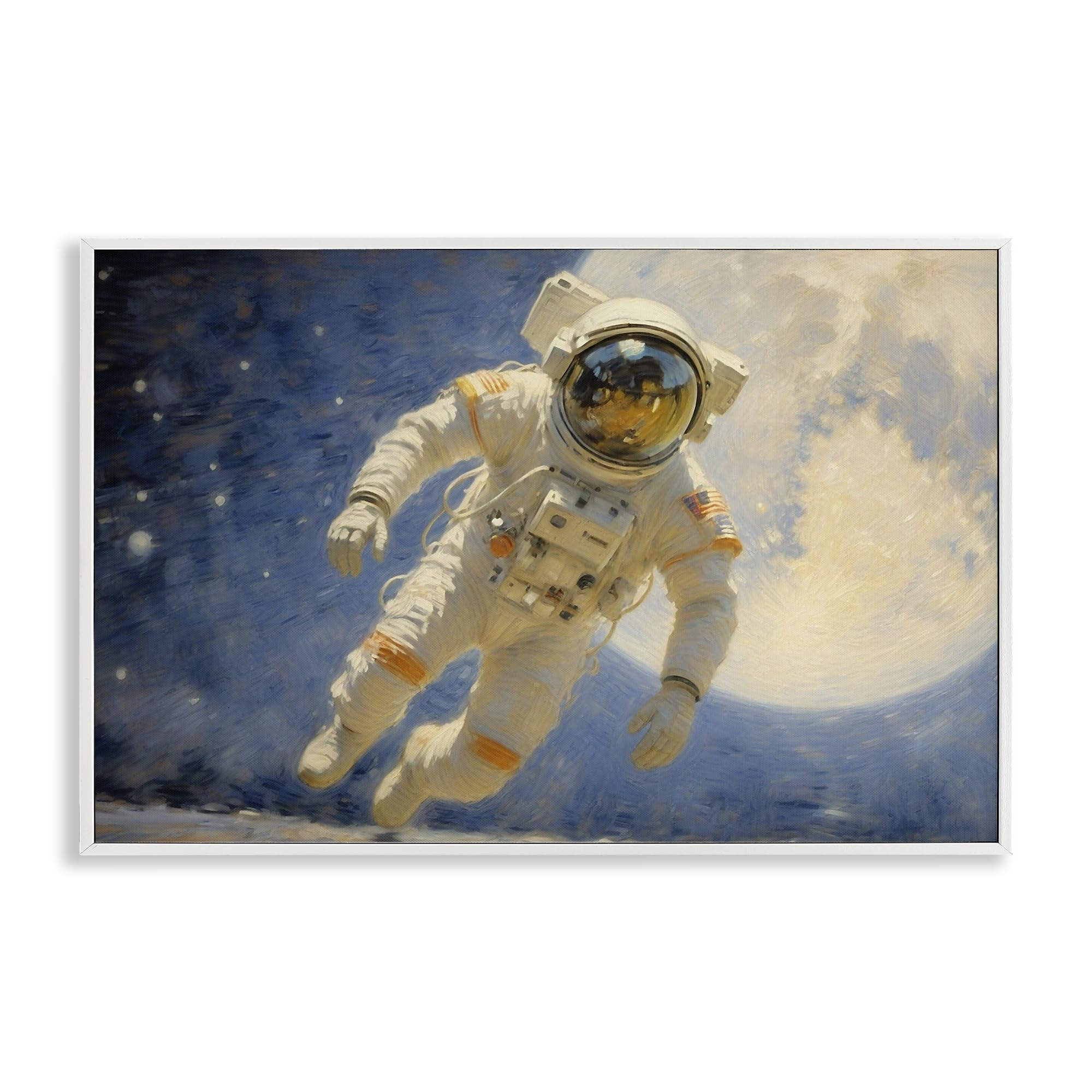Giclée d'astronaute Angie Hawke Stupell Industries cadre galaxie 20x30