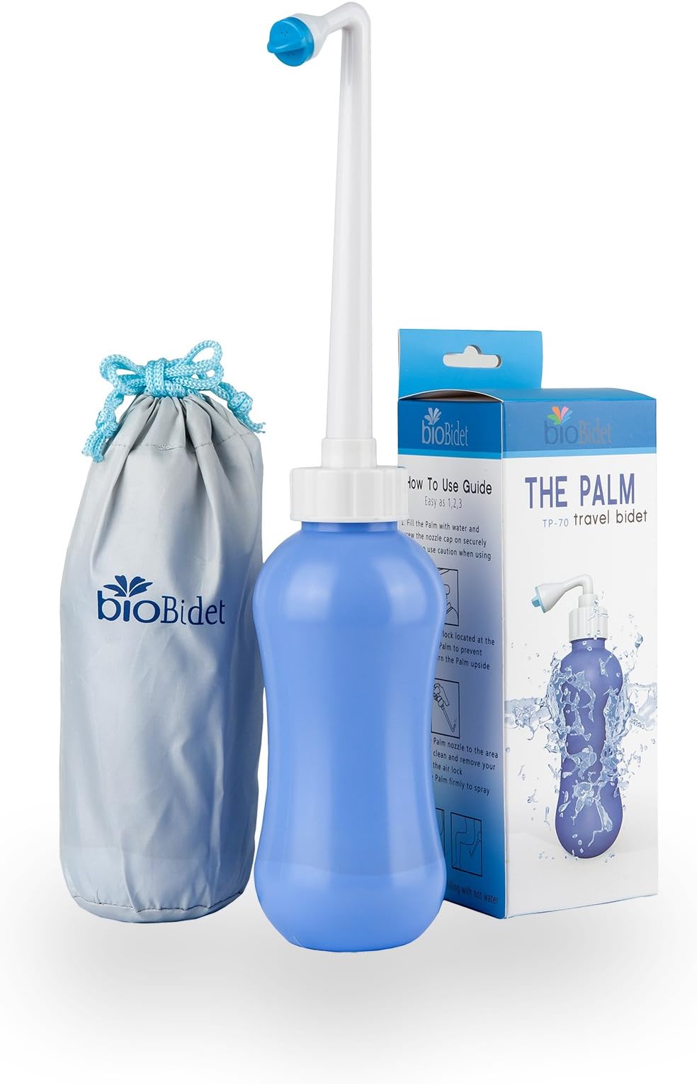 The Palm TP70 Travel Bidet- Portable Bidet with Longer Pointed Nozzle and Largest 450ml Capacity Water Resorvoir. by BioBidet