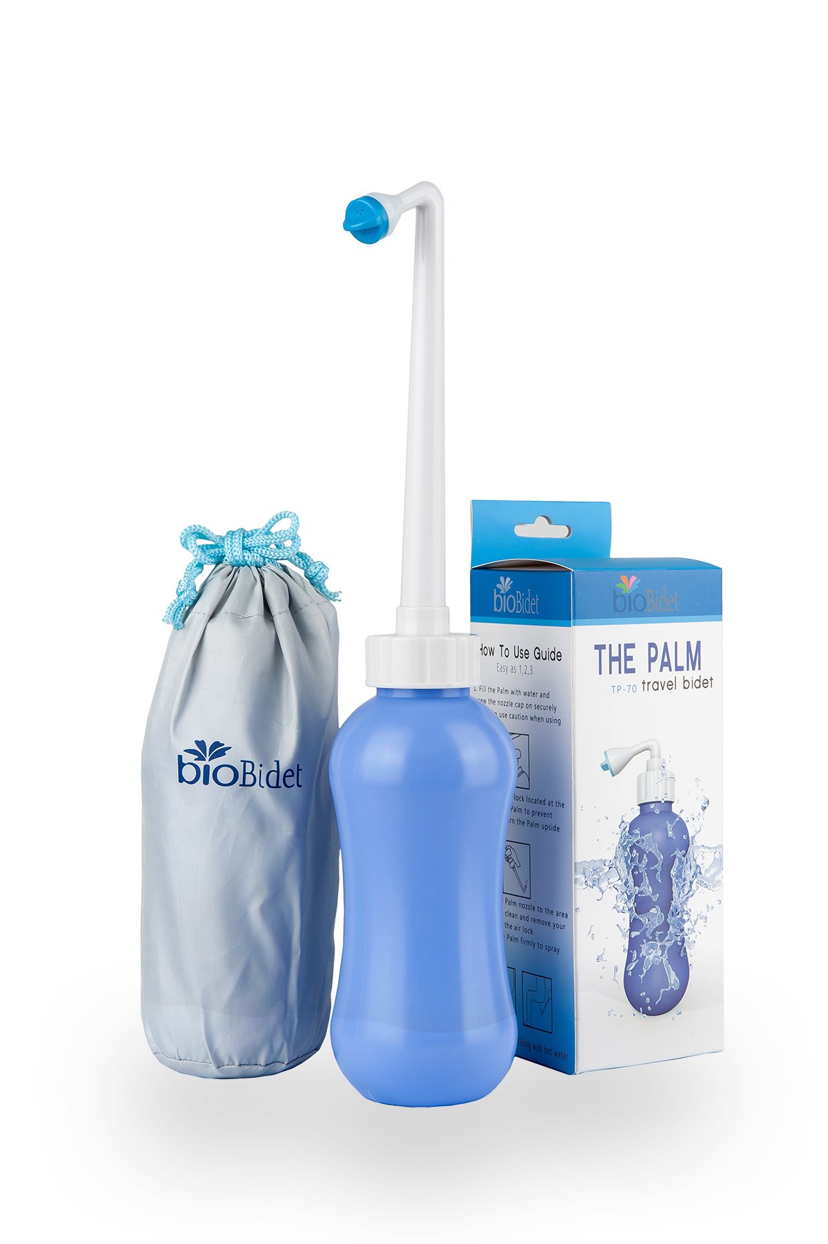The Palm TP70 Travel Bidet- Portable Bidet with Longer Pointed Nozzle and Largest 450ml Capacity Water Resorvoir. by BioBidet