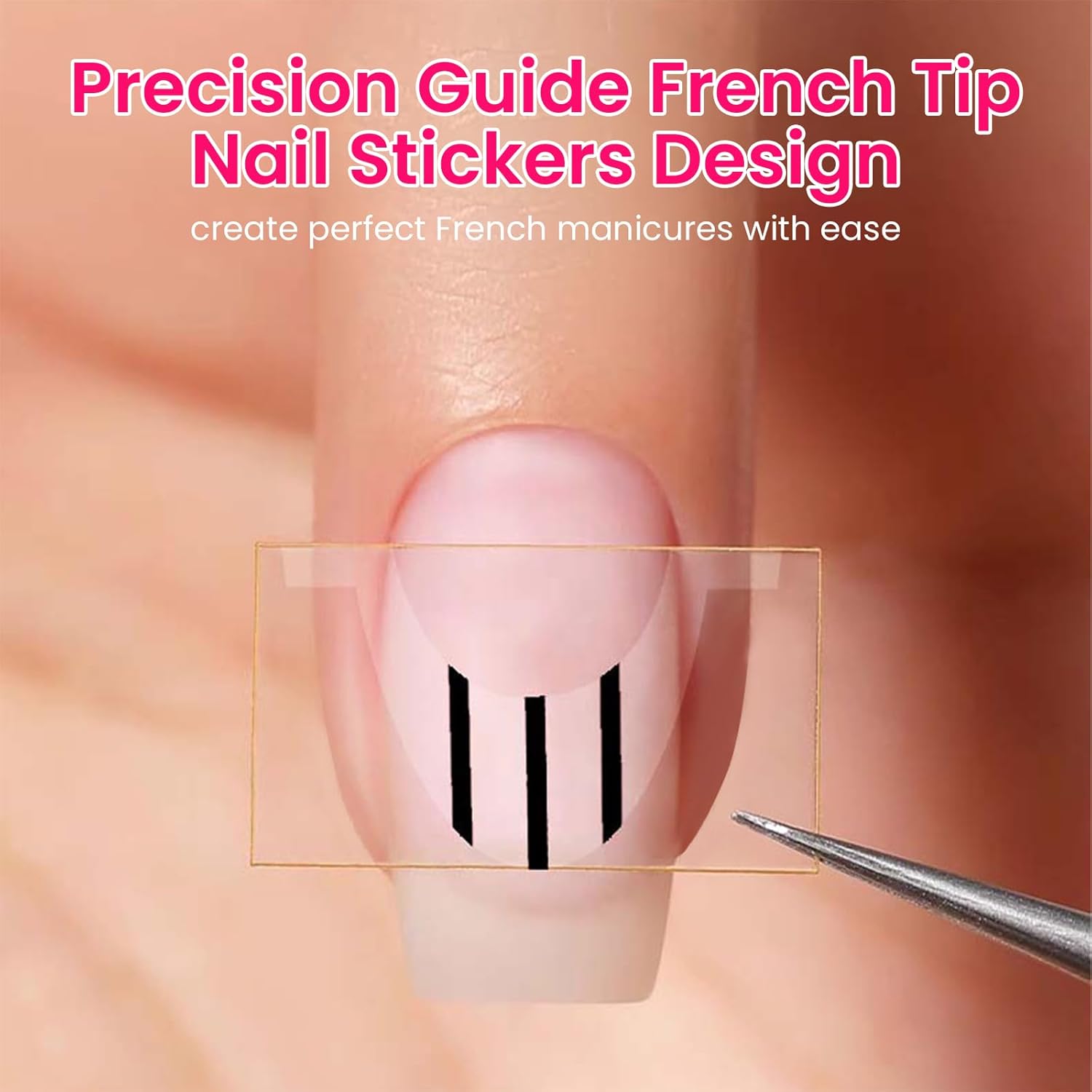 10 Sheets French Tip Guide Stencil for All Nail Shapes French Manicure Strips Stickers Self-Adhesive Frenchs Nail Decals for DIY Decoration Stencil Tools Home Salon