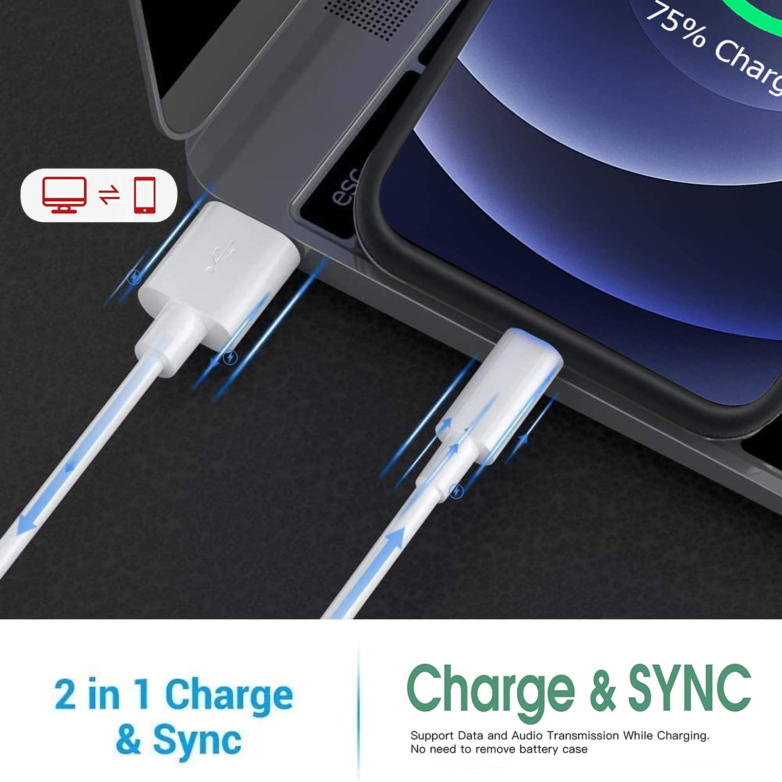 Custodia con batteria per iPhone 12/12 Pro, aggiornata da 10000 mAh, ricaricabile, portatile, con ricarica wireless, compatibile con iPhone 12/12 Pro (6,1 pollici) e Carplay (nero)