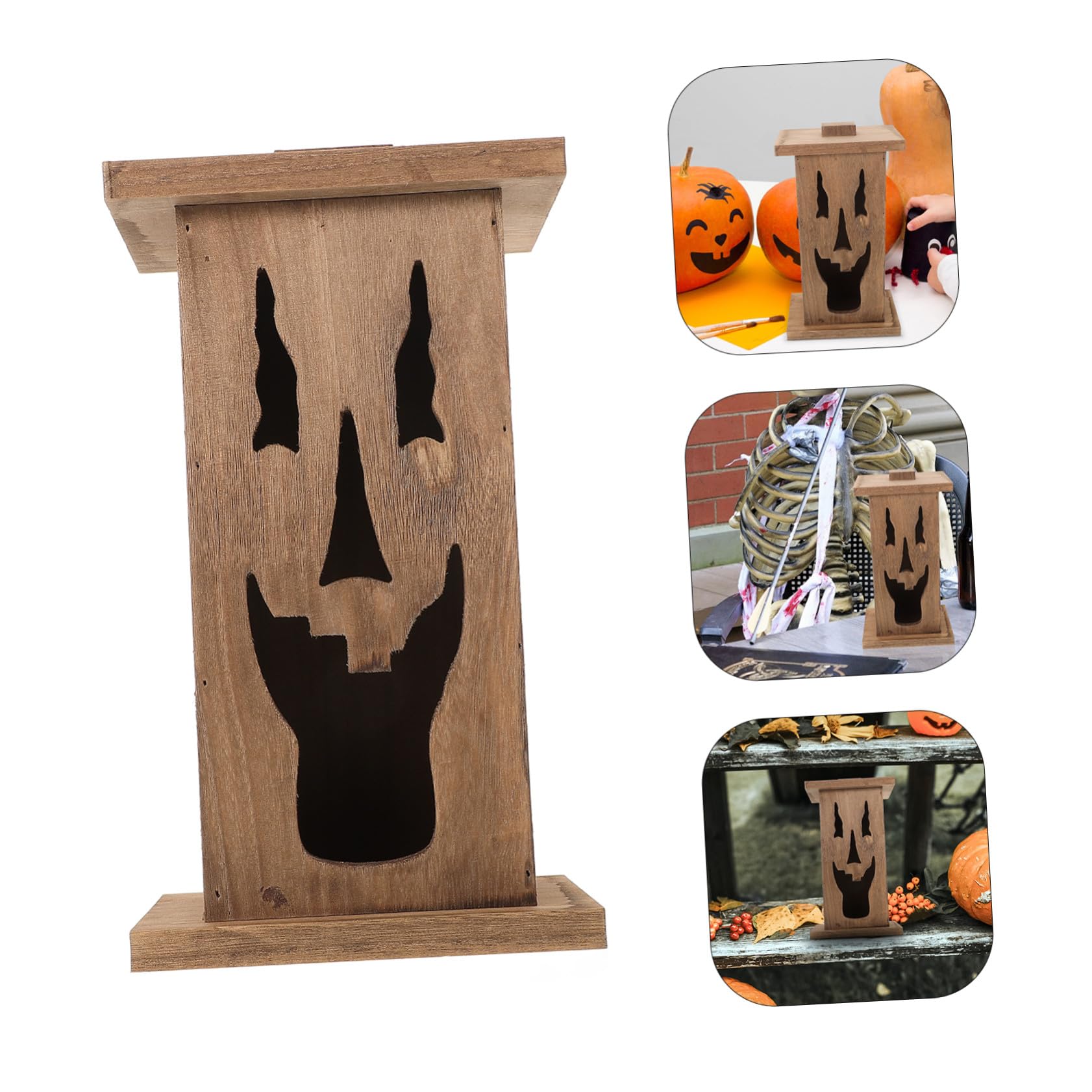 Homoyoyo Halloween-Dekoration Geisterstatue aus Holz Geisterdekoration Gartenparty Landschaftsdeko Gartendeko Halloween-außendekoration Geisterschmuck für Halloween-Partys