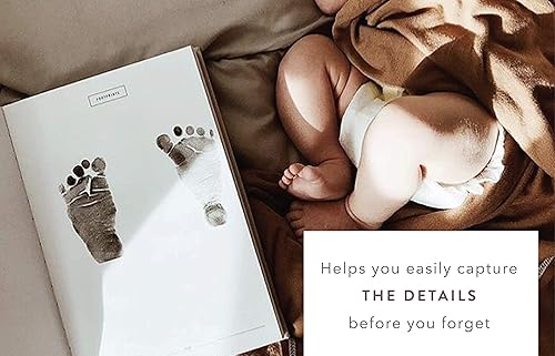 Miniatura 7 de Promptly Journals - Cuaderno de historia de la infancia, cuaderno de recuerdos para bebés desde el embarazo hasta los 18 años (arena)