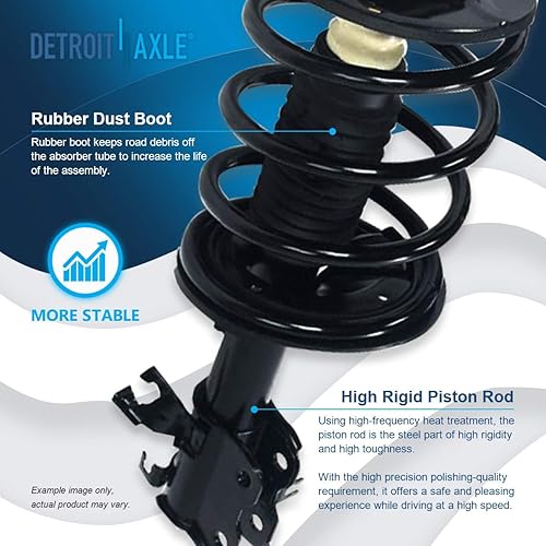 Miniatura 157 de Detroit Axle - Puntal delantero para Hyundai Sonata 2012-2014 2012-2015 Kia Optima, puntal lateral izquierdo con montaje de resorte helicoidal 2013