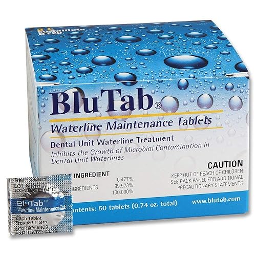 BT20 Waterline - Tableta de mantenimiento para 2 L de agua (paquete de 50)