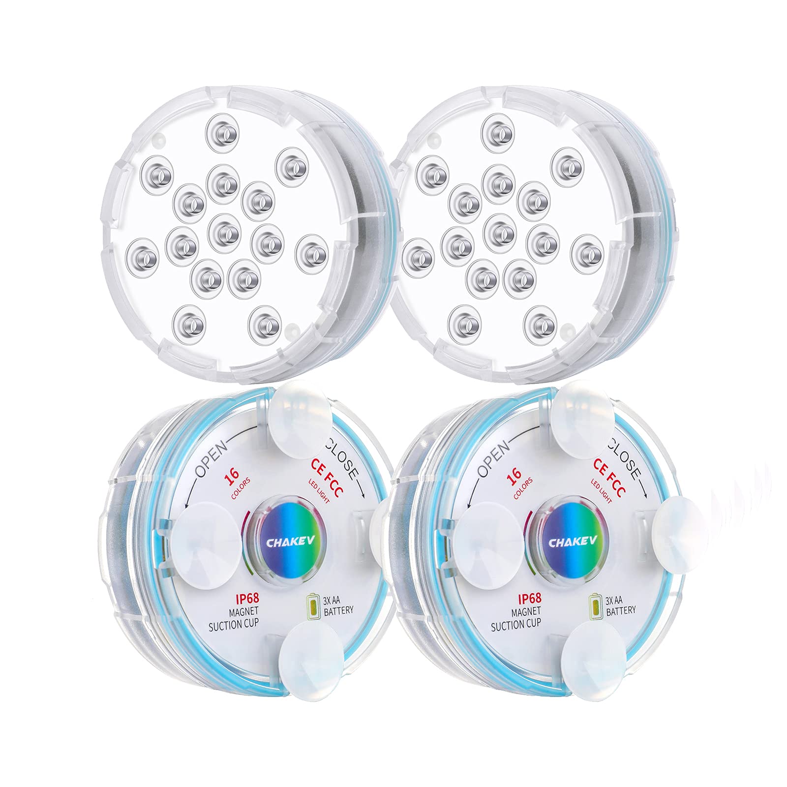 Buy Chakev Submersible Led Pool Lights, 16 Colors Underwater Pond